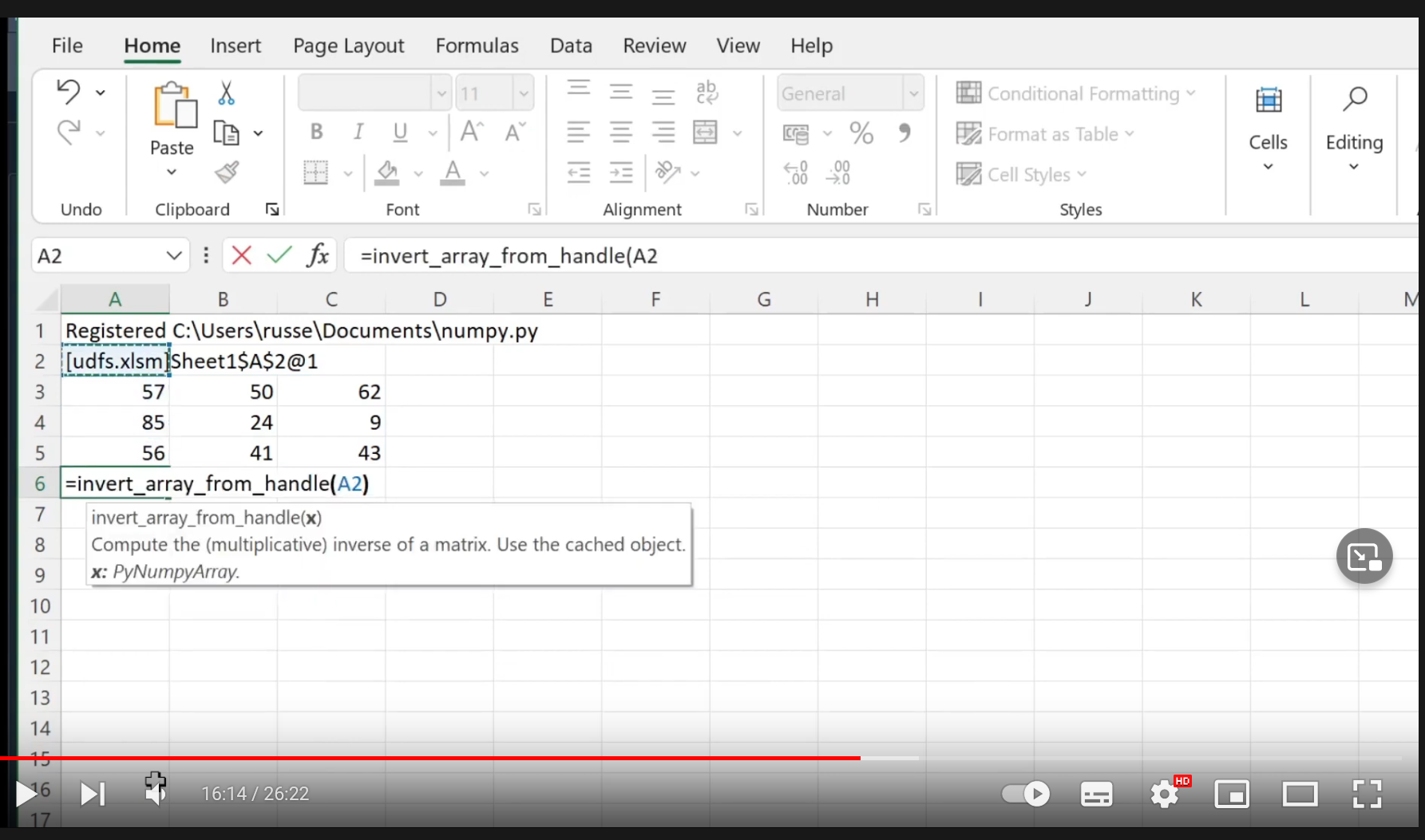Load video: A video overview of the features within xlSlim that make it easy to use Python in Excel.